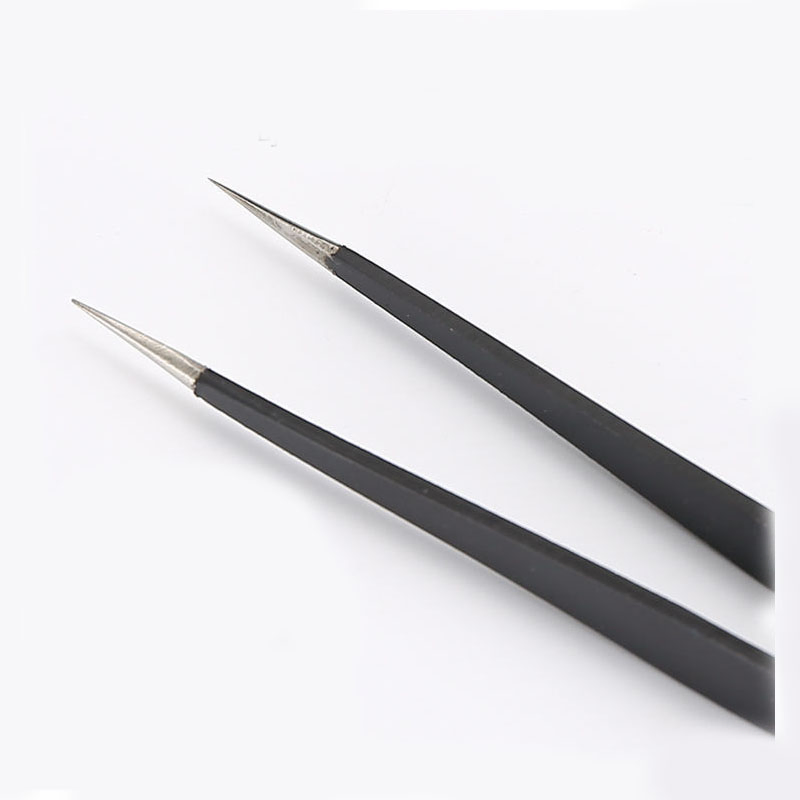 Premium Black Precision Tweezers Kit for Eyebrow and Lash Beauty