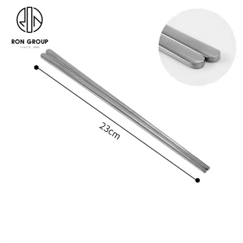 Wholesale Titanium Plated Gold Customized Stainless Steel Long Metal Chopsticks