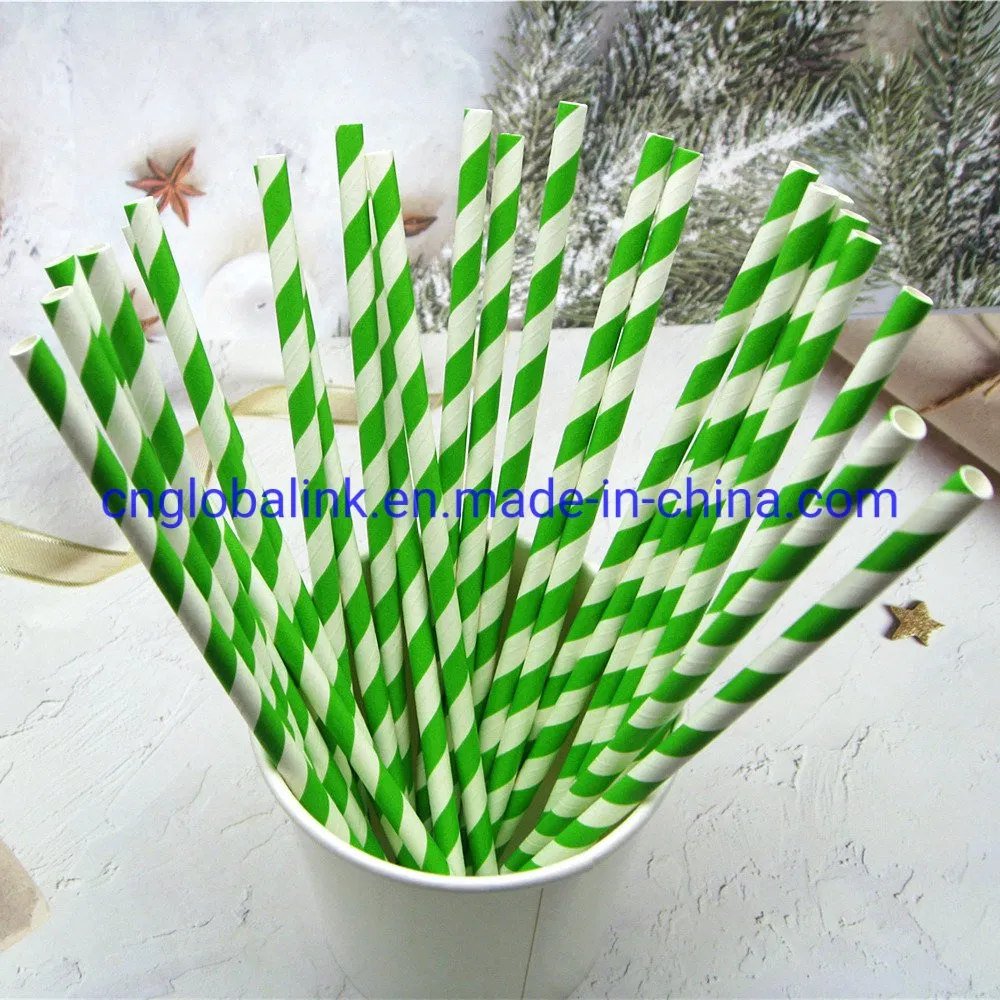 Disposable Paper Green Thread Biodegradable Straws
