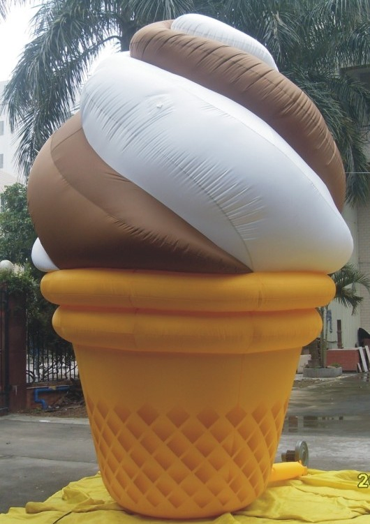 Boyi Advertising Inflatable Ice Cream Cones Model Blow up Food Ice Cream