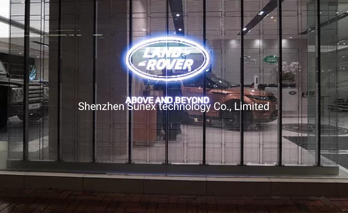 Outdoor P3.91 Curtain Window TV Glass LED Panels Mesh Display Transparent LED Screen