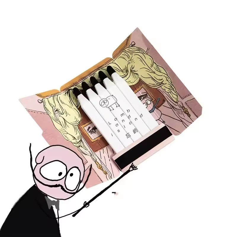 Customized Logo on Matchbook Black Stick with Red Tip Matches Colorful Matchbooks UV Gold Printing Logo Matches Book