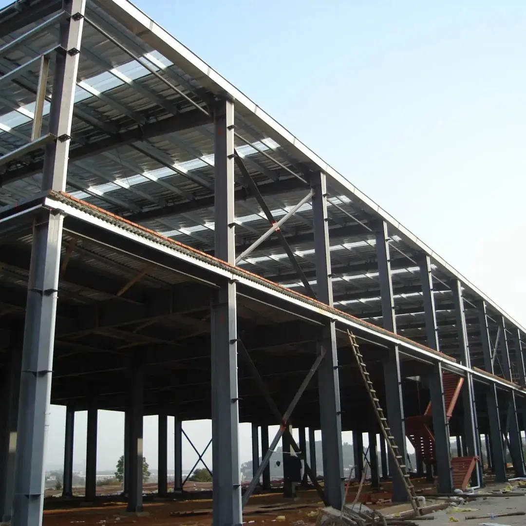 Industrial Mobile House Two Story Workshop Sandwich Panel Fabricated H Beam Building Construction Light Warehouse Frame Prefab Steel Structure for Commercial