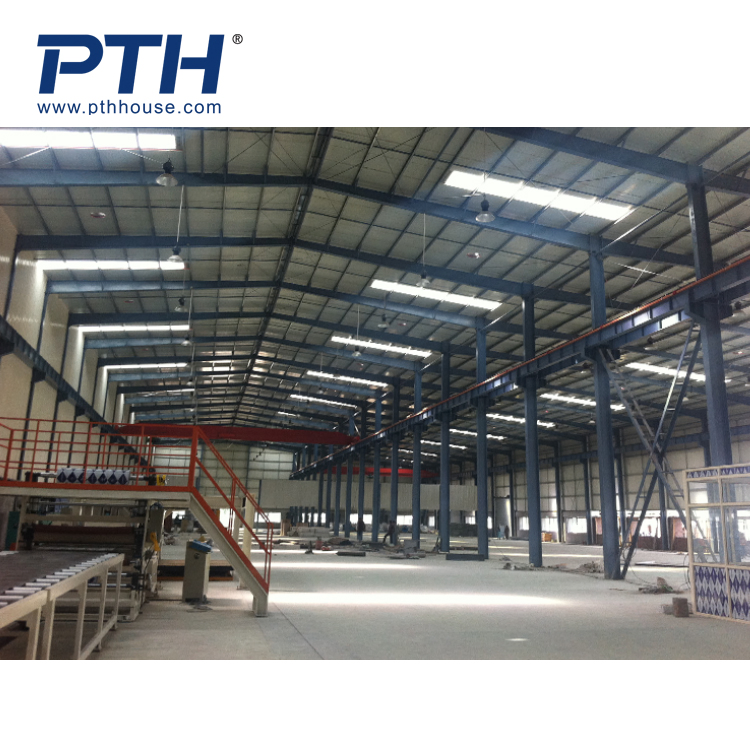Pth China Building Material Prefabricated Light Steel Structure for Modular Warehouse/Workshop/Cow Shed/Chicken House/H Beam Construction