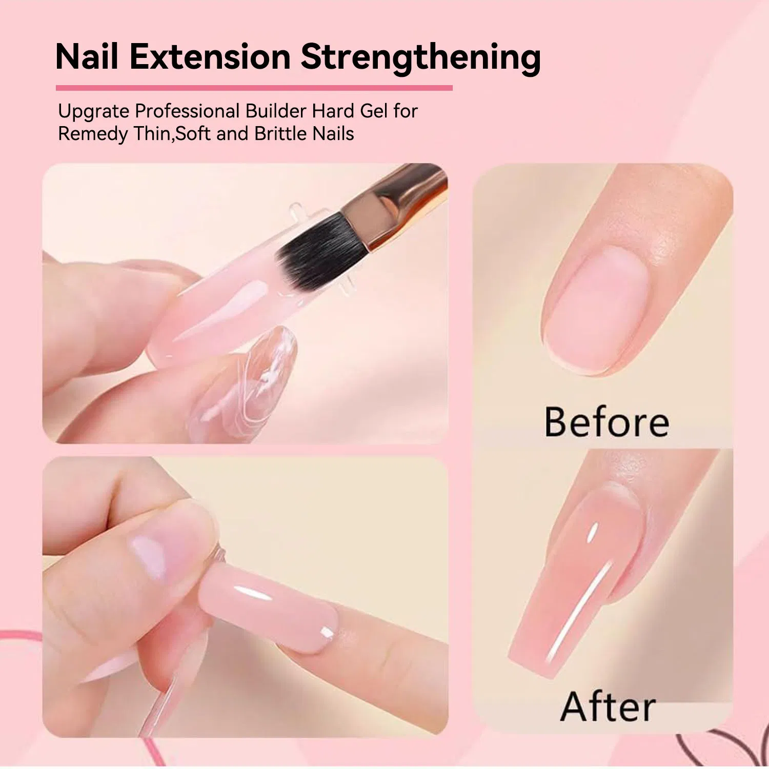 Custom Logo Nail Extension Builder Hard Gel Soak Quick UV Gel Polish