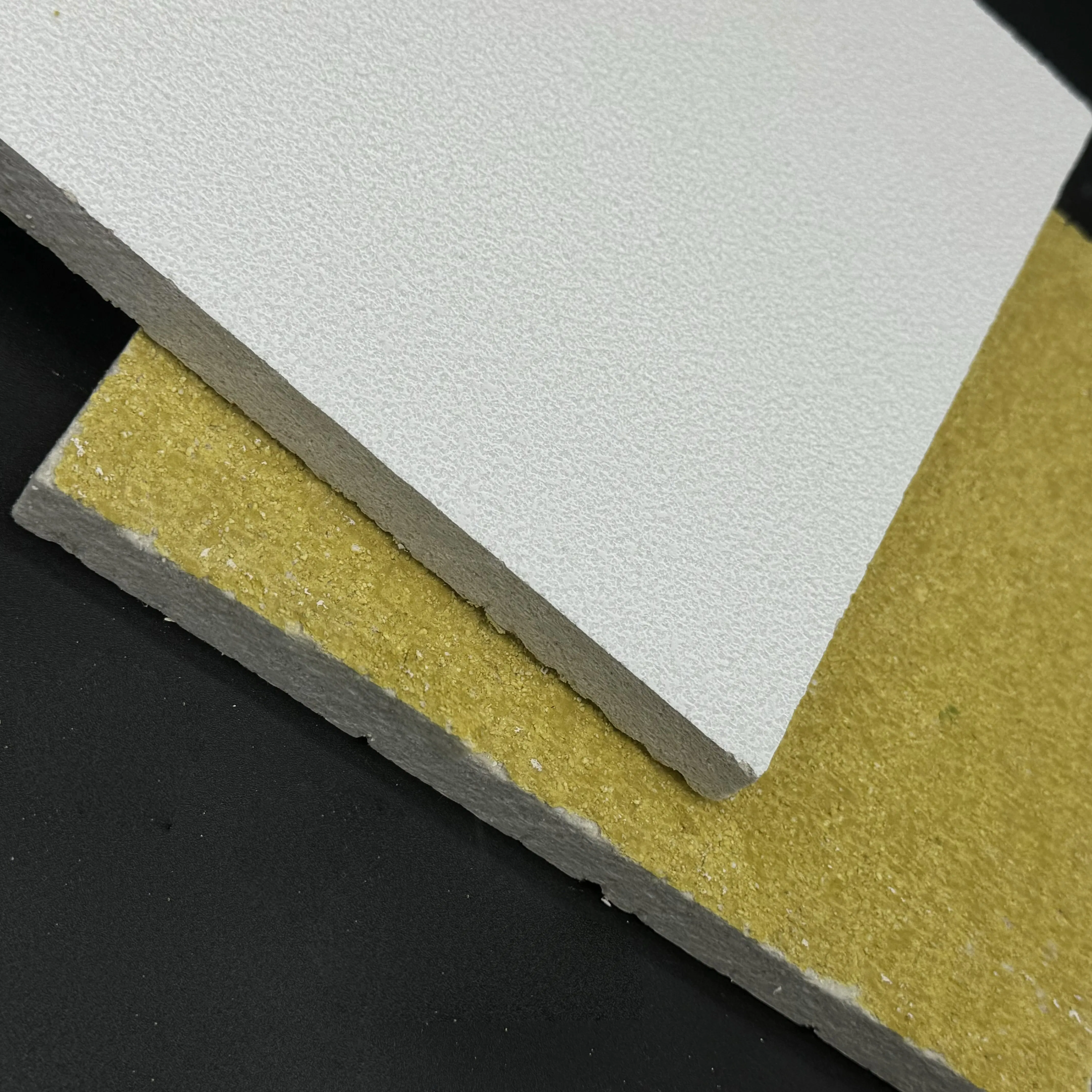600X600mm Sand Texture Surface Mineral Fiber Ceiling Tile for Commercial Interiors with Fire Resistance