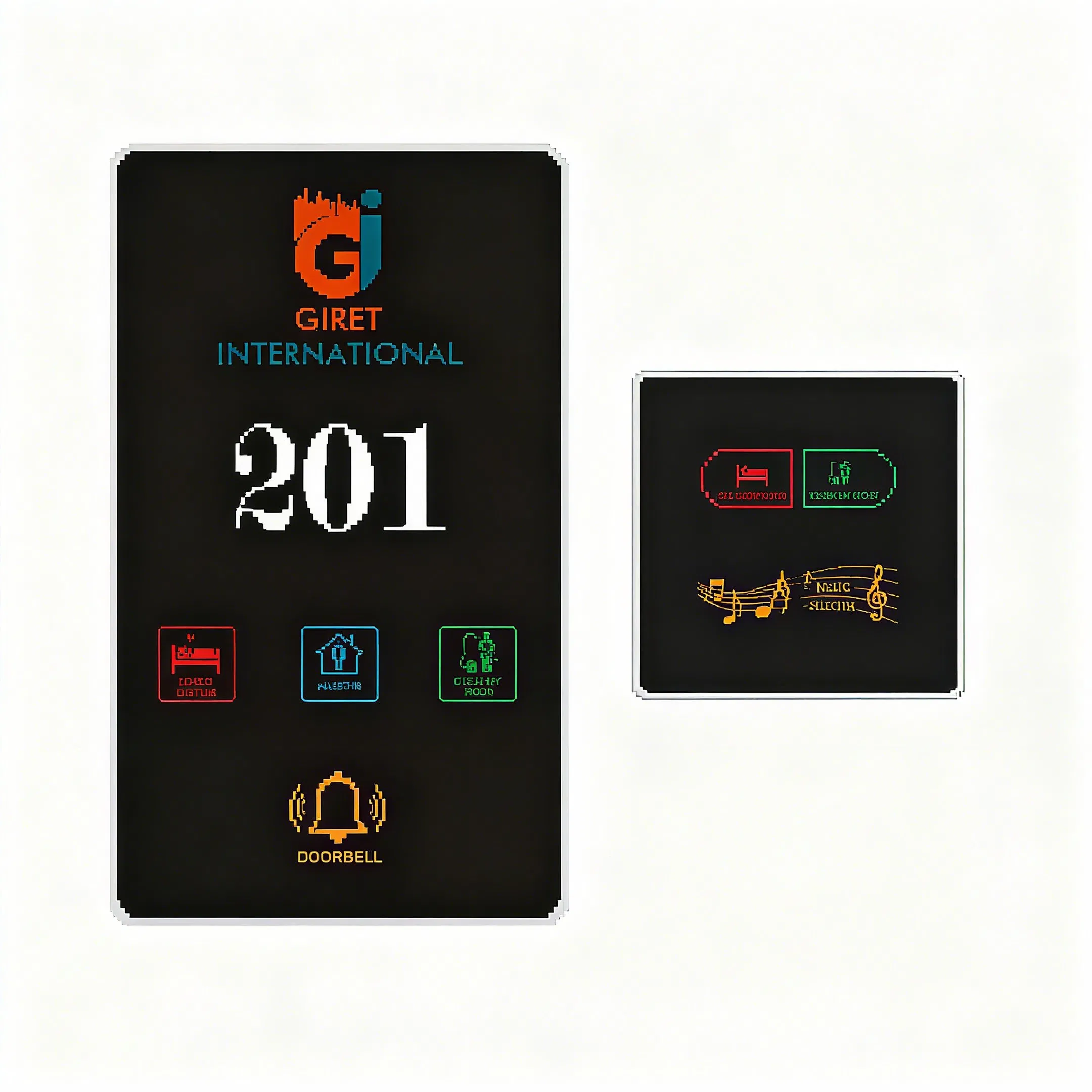Dnd Do Not Disturb Make up Room Number Doorplate Digital Sign Hotel Touch Switch with Do Not Disturb Combo Energy Saver