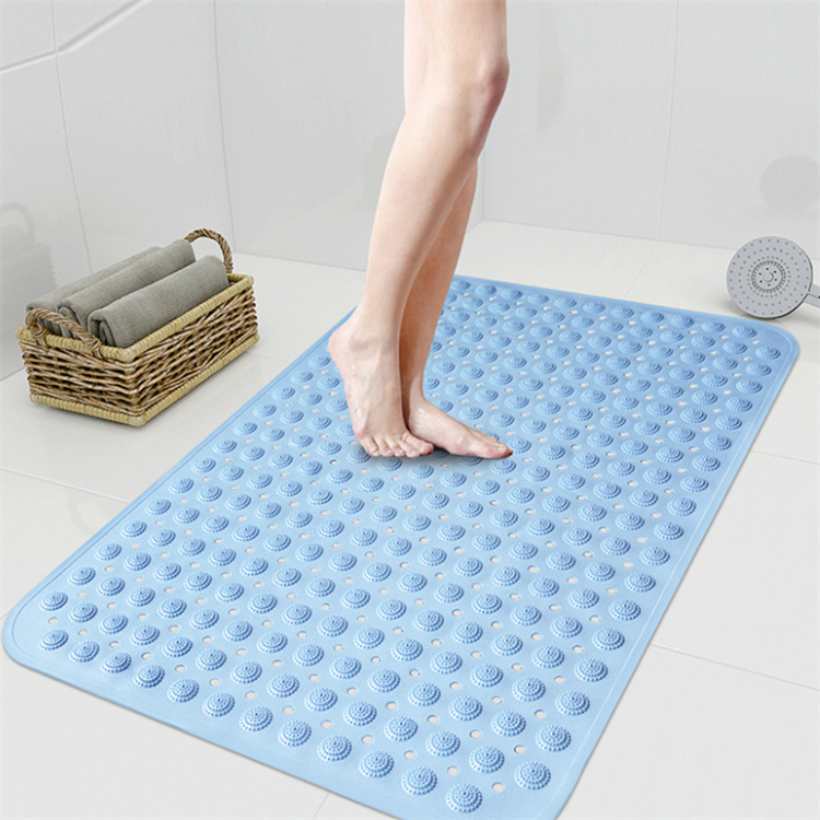 Anti-Slip Large Washable Silicone Bathtub Bathroom Mat with Suction Cups
