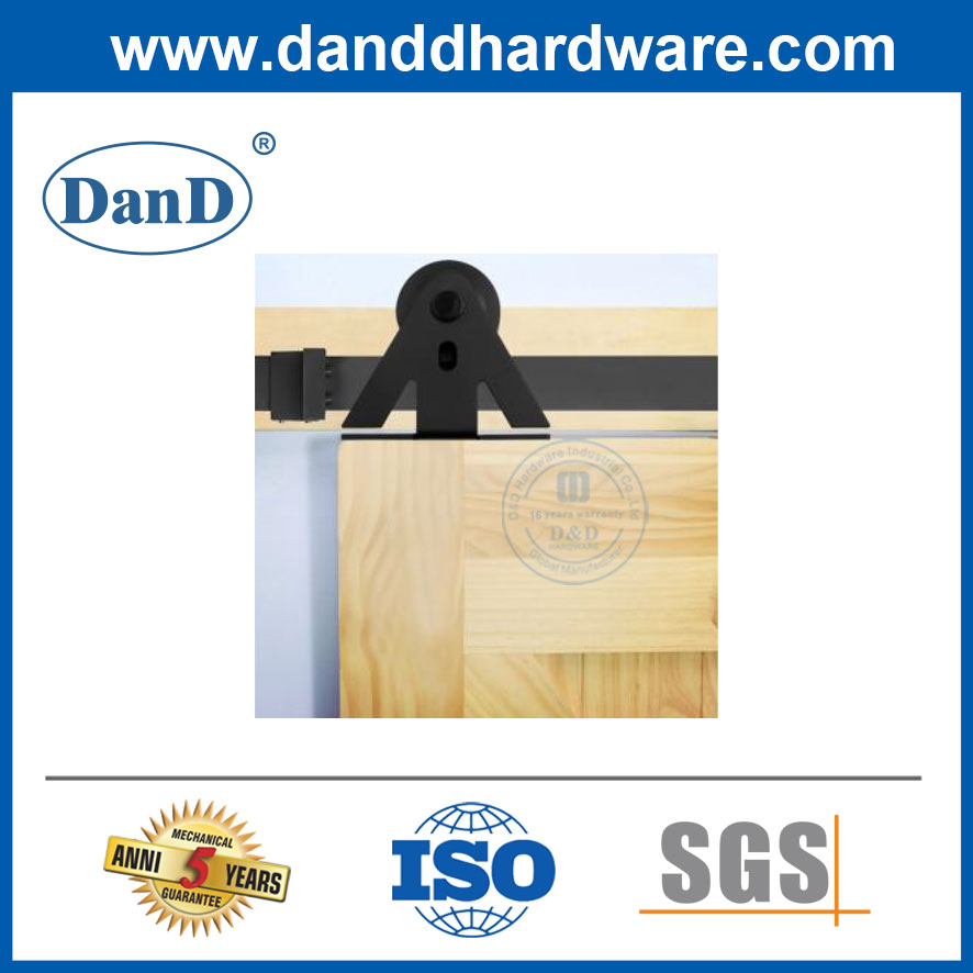 Black Horseshoe Hooves Shape Mini Steel Sliding Barn Door Hardware Kit