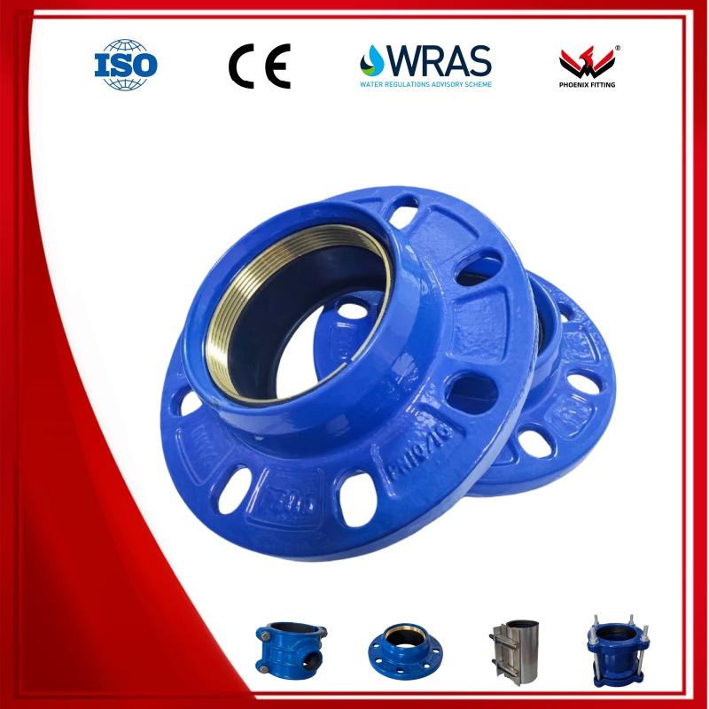 Ductile Iron Quick Adaptor with Copper Ring Seal, Wide Range