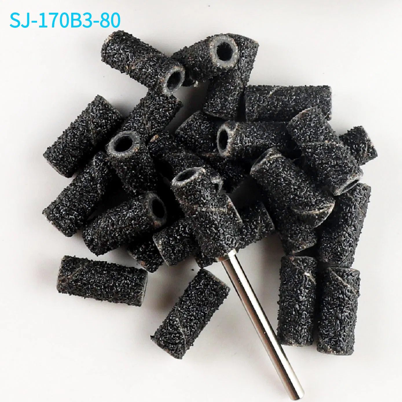 100PCS/Box 3mm Silicon Carbide Abrasive Black Mini Small Nail Beauty Sanding Band Bit