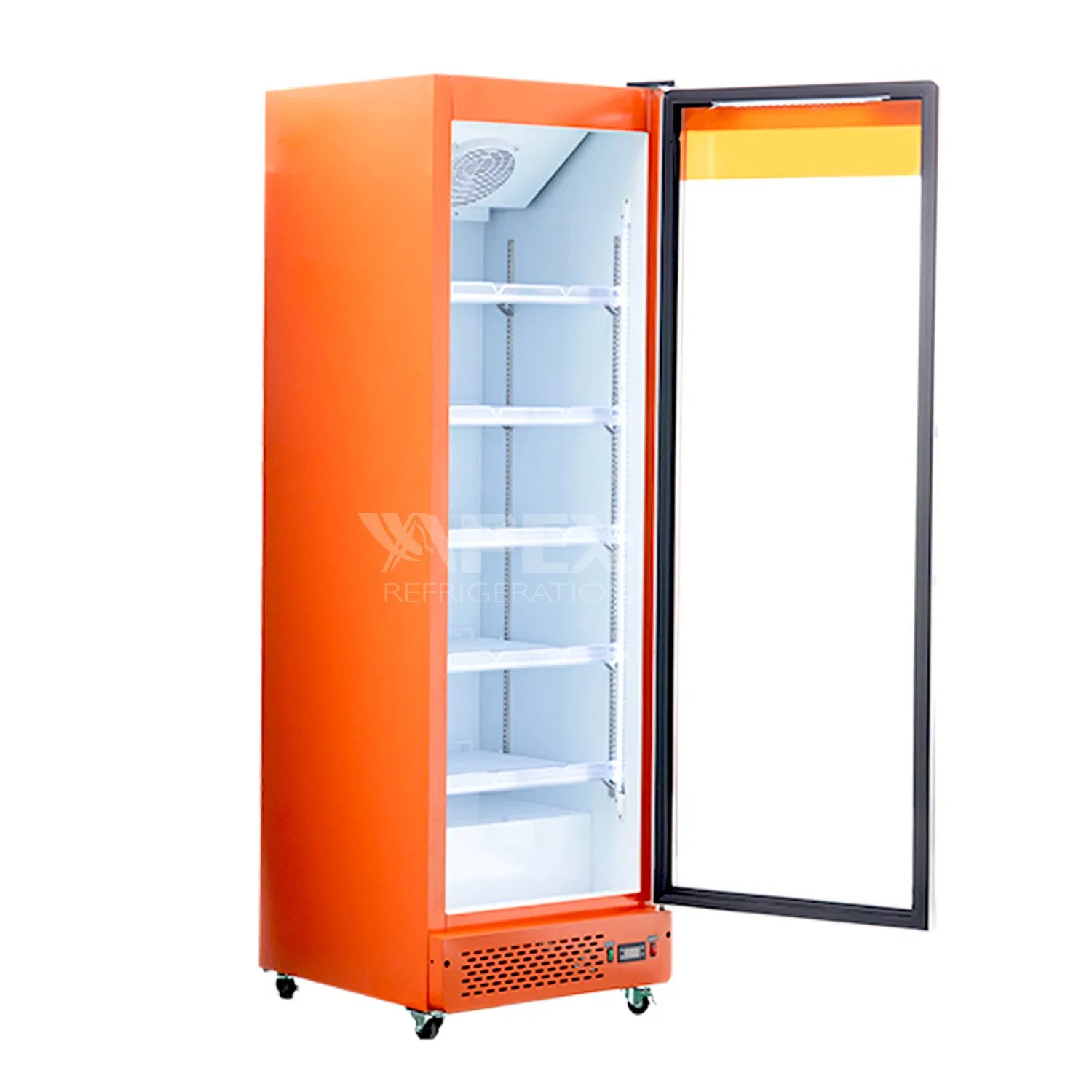 Delux Model Beverage Showcase Commercial Upright Glass Door Display Cooler