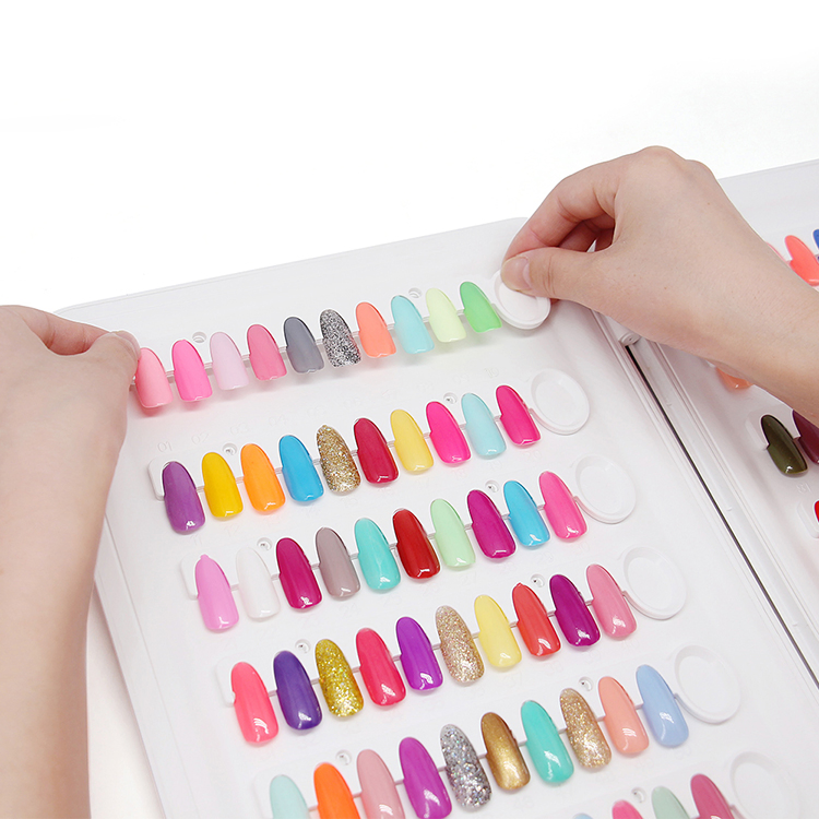 Custom Manicure Nail Tips Display Nail Art Polish Color Chart Book