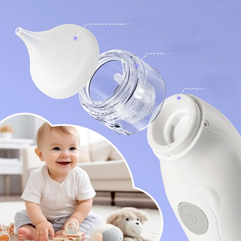 Nasalclean Mini Suction Device for Infants and Toddlers with 3 Adjustable Suction Levels Anti-Backflow Storage Type-C Charging