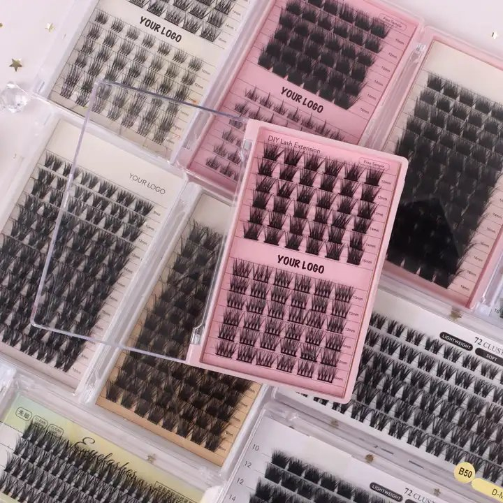 Private Label Cluster Lash Trays DIY Individuals Eyelash Extensions DIY Cluster Lashes Private Label