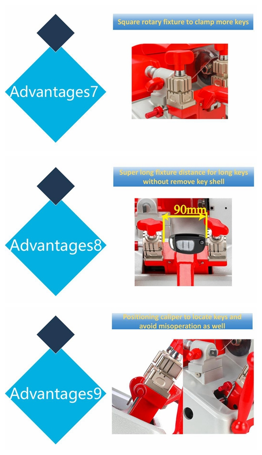 Csh006 Professional Key Cutting Machine for Flat Keys Cylinder and Car Locks and Cruciform Keys