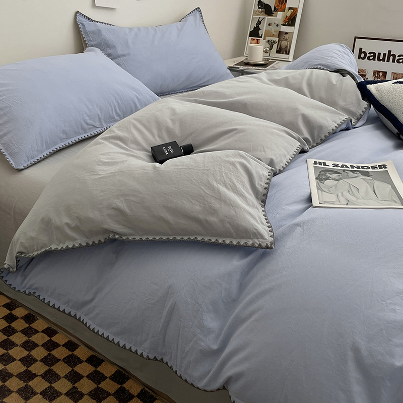Бархатный пододеяльник Unique Comforters, синий