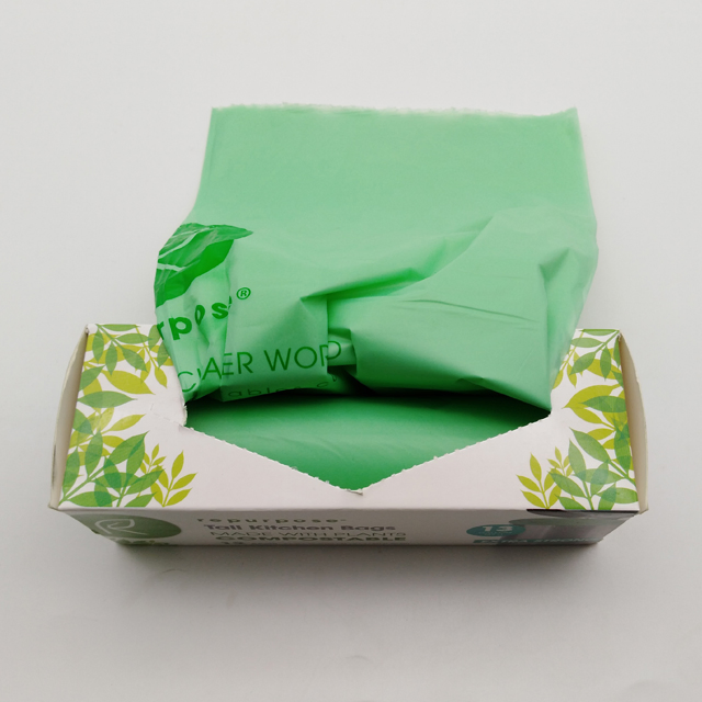 Custom Printed PLA 100% Biodegradable Garbage Bags Trash Bag on Roll