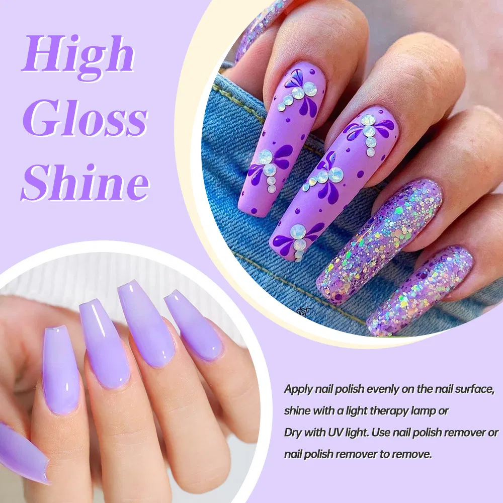 Non-Yellowing 12 Colors Black White UV Gel Nail Polish for Professional Salon Manicure Kit