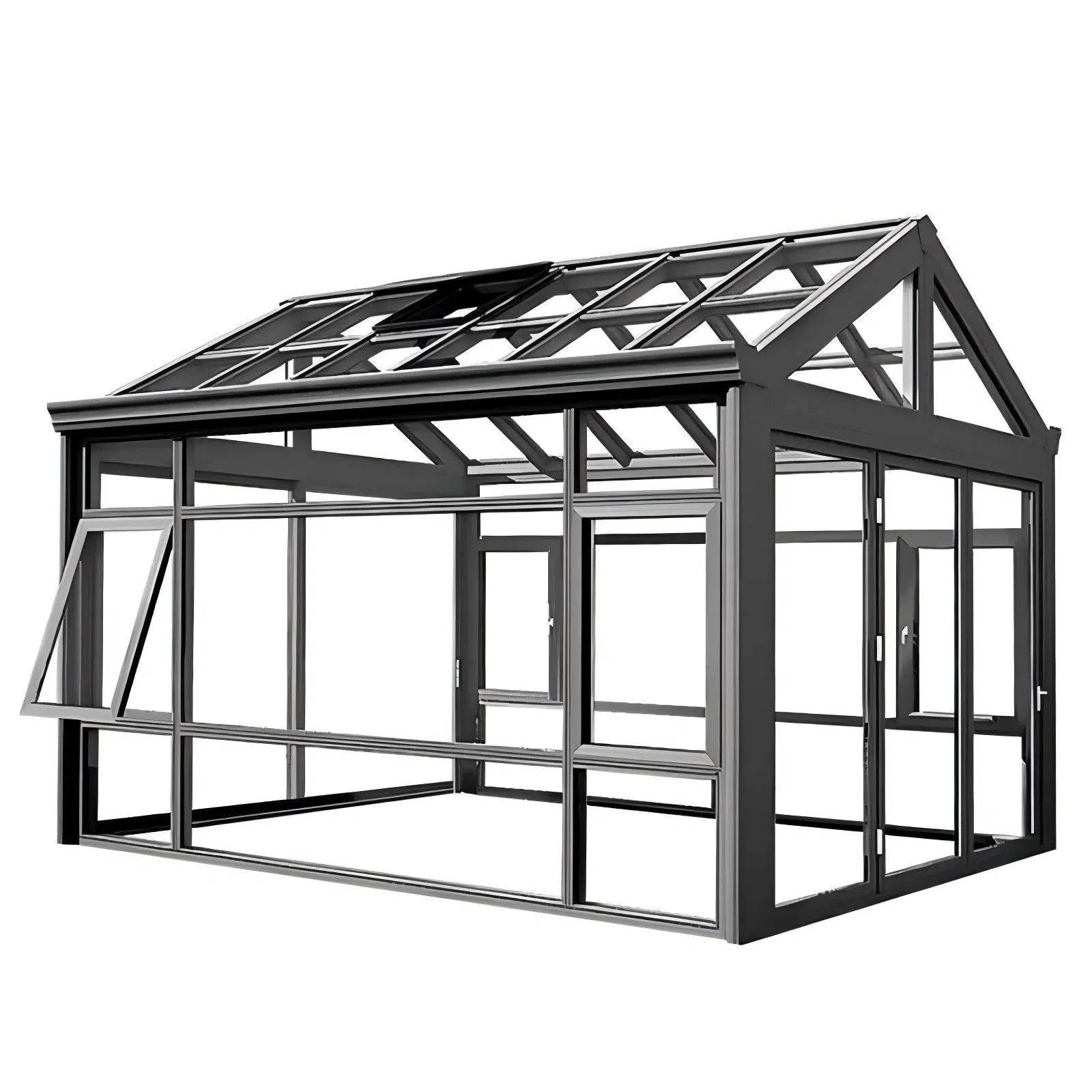 Custom Size and Shape Free Standing Waterproof Solarium Backyard Garden Aluminum Sunroom Glass House