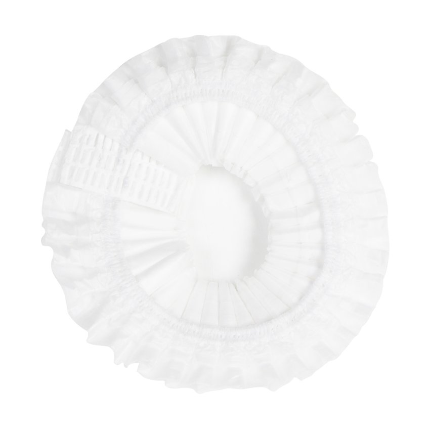 White Mini Strip Custom Shower Caps Hotel Bathroom Shower Cap