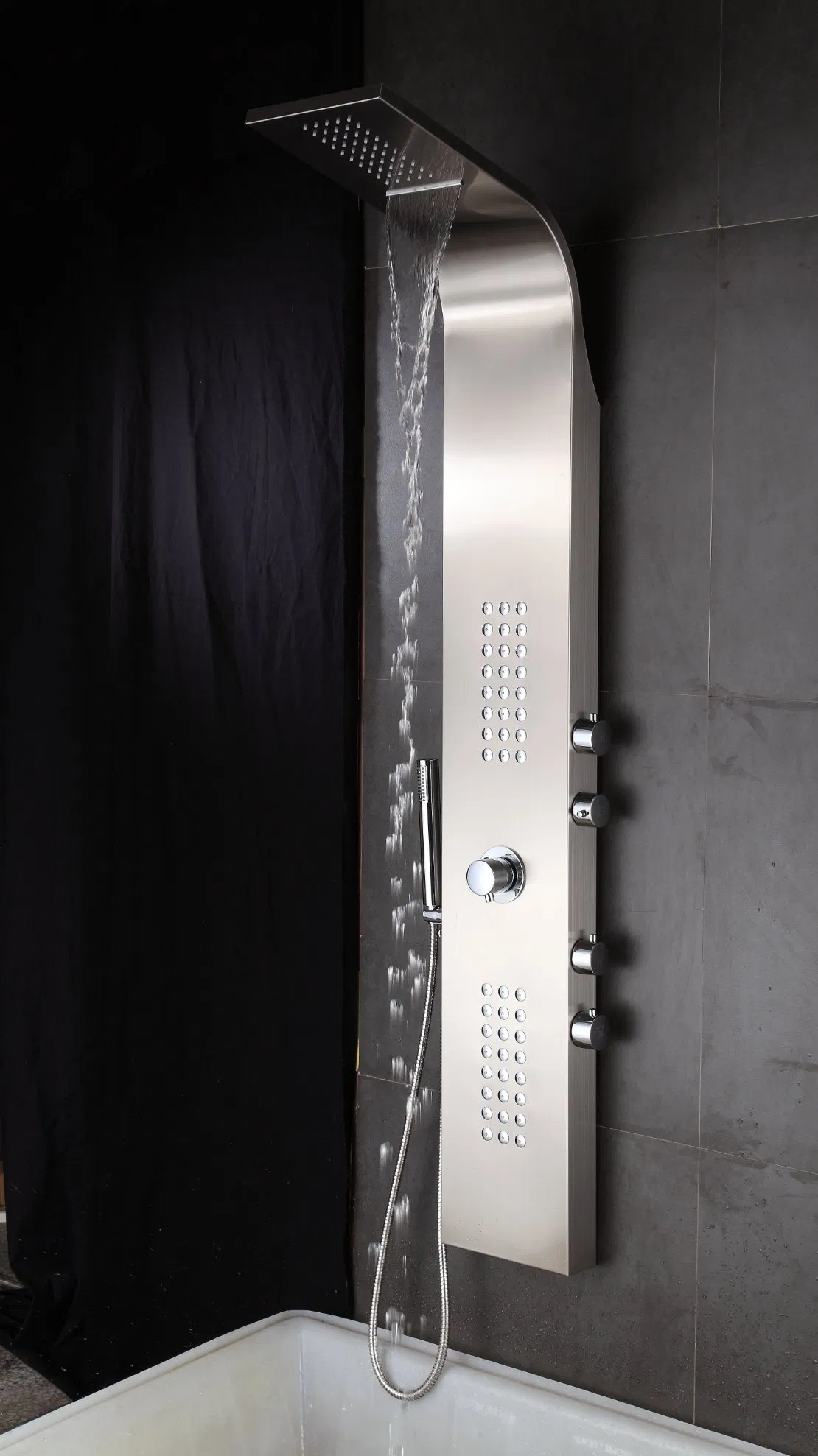 Rainfall Shower Panel System with Temperature Control High-Pressure Shower