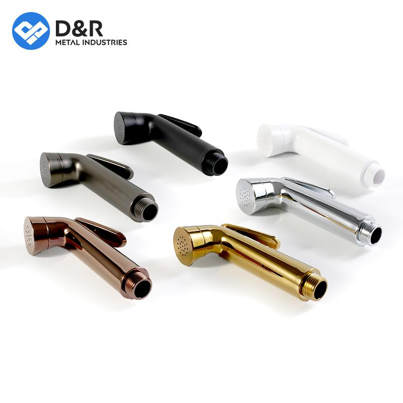 D&R ABS Mixer Faucets Portable Shattaf Shower Chrome Silver Bidet Spray Handheld Self Cleaning Bidet Sprayer