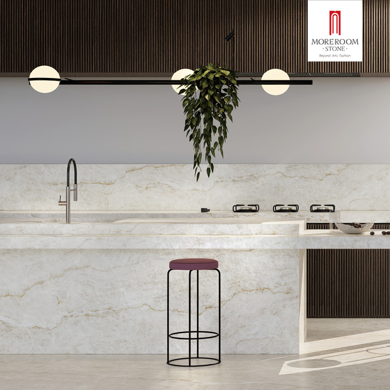 Sintered Stone Taj Mahal Marble Look Slabs for Luxury Hotel Project Decoration