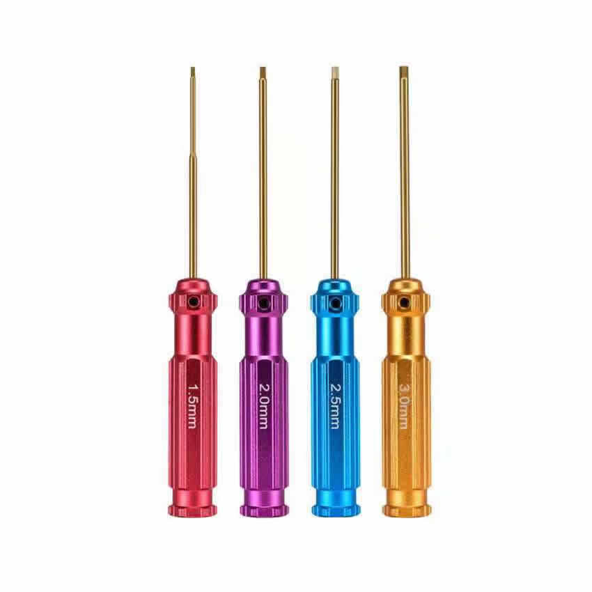 Titanium Steel Hex Screwdriver Wrencher 4PCS Kit for RC Car/Helicopter