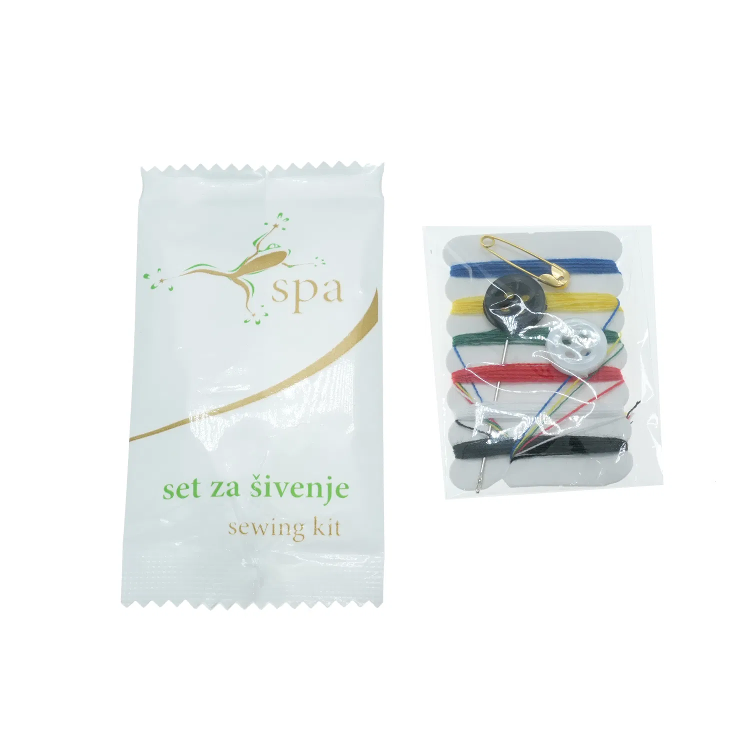 Kraft Boxed Sewing Kits with Hotel Amenities for Guest Room