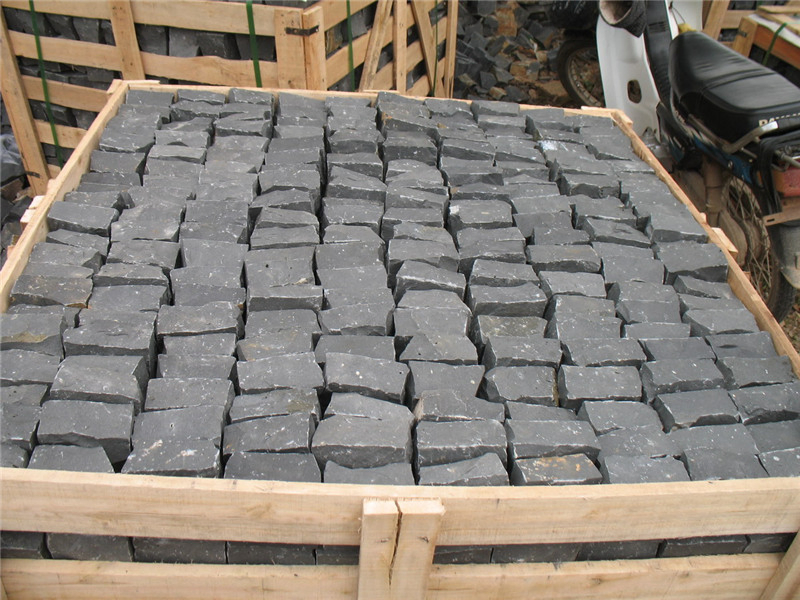 Pavement Stone G654 Cobble Stone on Mesh Granite Flamed Driveway