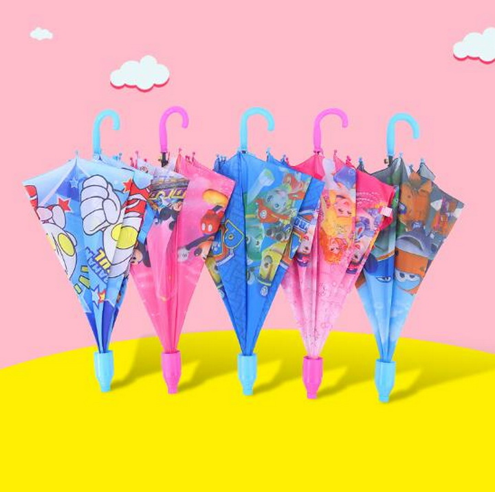 Детский зонт с мультяшным принтом и чехлом