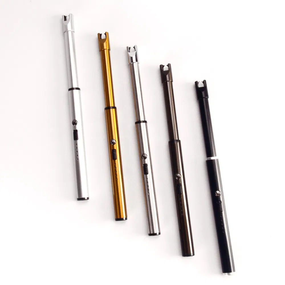 High Quality Metal Colored Gas Lighter USB Rechargeable Electric Cigarettes Lighter for Outdoor Camping