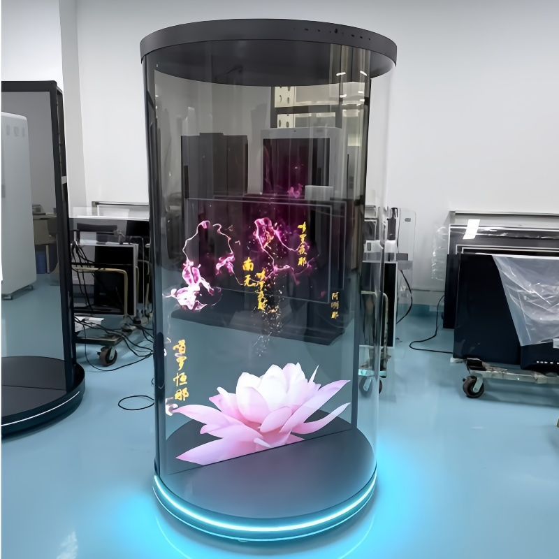 75inch Human Size Holotube 3D Hologram Cylinder Display Virtual Ai Interaction Museum Smart Guide