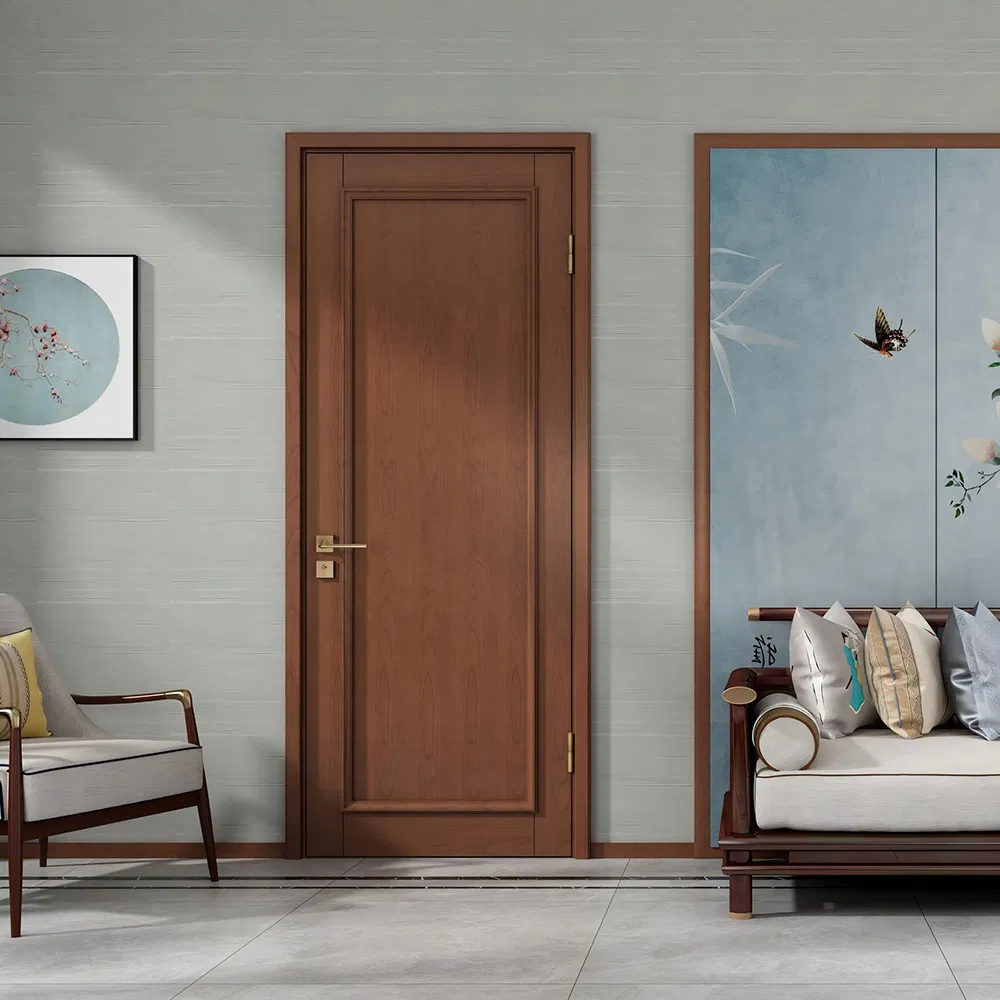Fire Rated Interior Bedroom Solid Wooden Wood Door Grey White for Sale