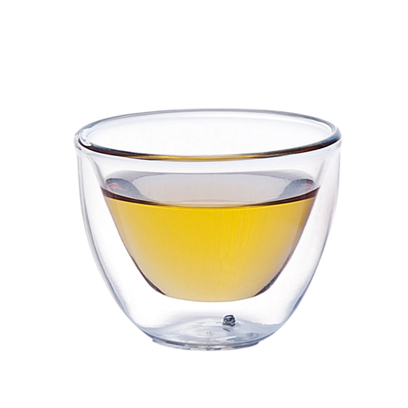 Reusable Double Wall Clear Glass Small Shot Mini Mug