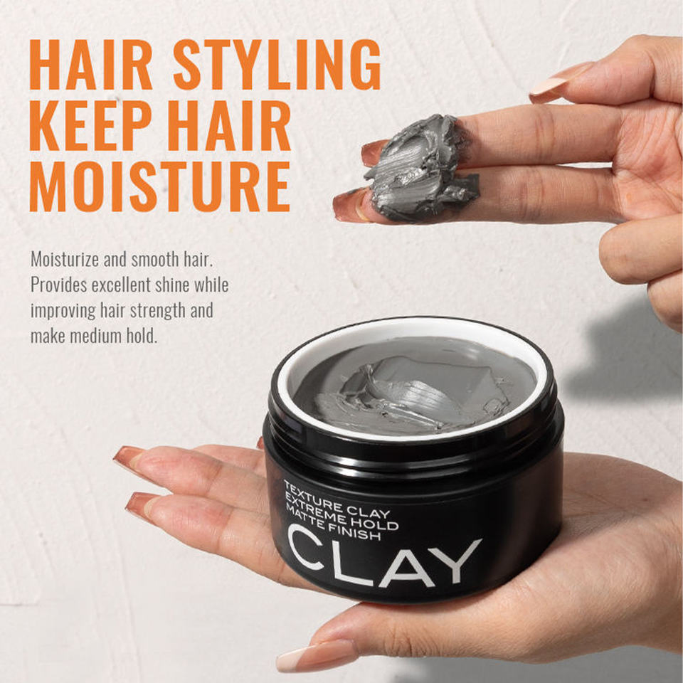 Private Label Smoothing No Flaking High Shine Texture Matte Hair Clay Hair Styling Products Hair Clay for Men
