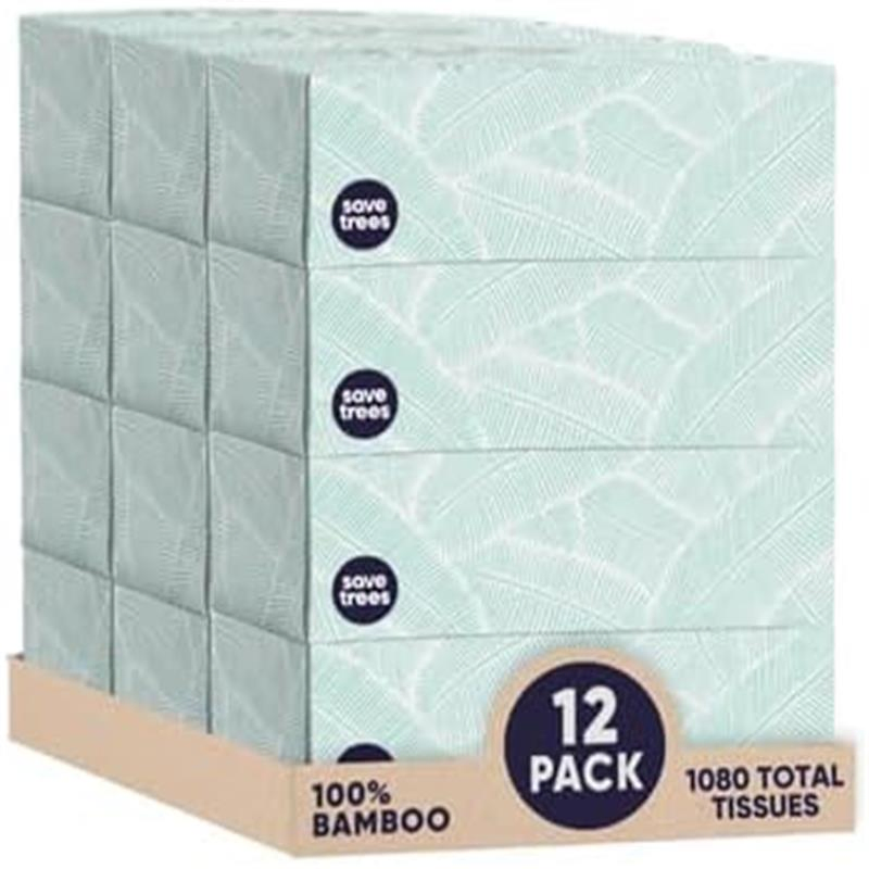 Soft Facial Tissues: 4-Ply, Lint-Free