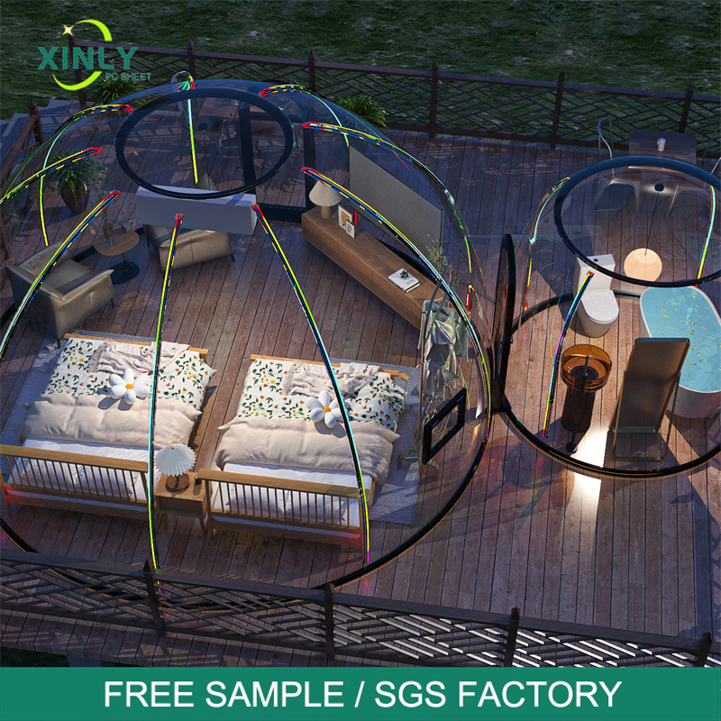 Waterproof Polycarbonate Cover Geodeisc Dome Tent Glamping Resort for Sale