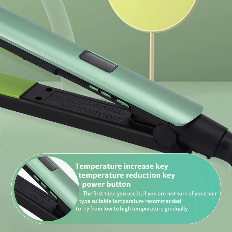 Ceramic Flat Iron Hair Straightener with Fast Heating, Constant Temperature, and Digital Display for Damage-Free Straightening