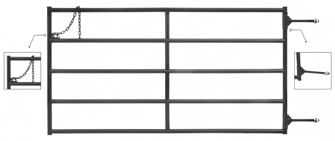 Uniform Mesh Hot Dipped Galvanized Reliable Livestock Pipe Farm Gates Fence