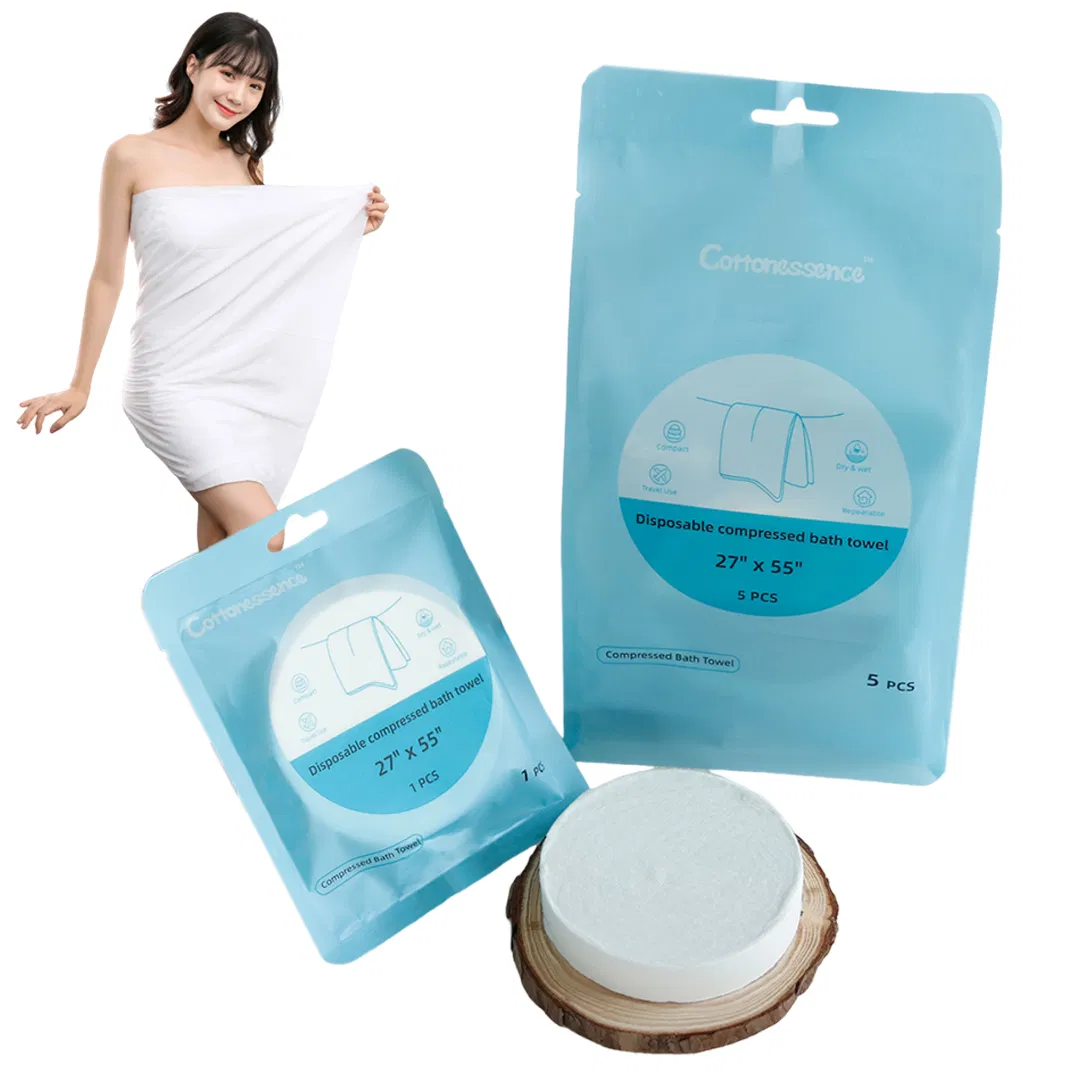 Hotel Big Size Travel Bath Towel Disposable Bath Towels White for Bathroom