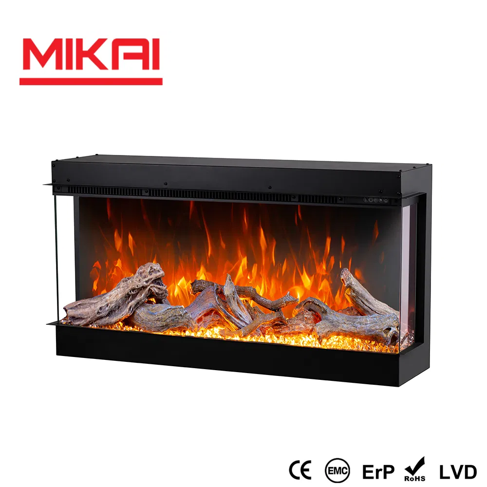 875X230X455mm Factory Custom Stainless Steel Build-in Electronic Fireplace Simulated Flame Heater for Home