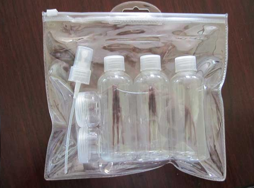 Promotional Gift Cosmetic Use 4PCS Travel Airport Bottle Set