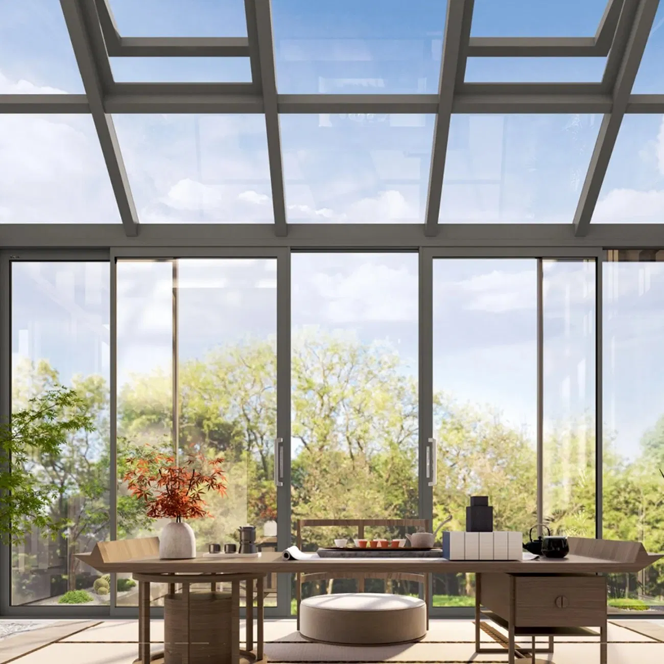 Conservatory Sunroom Smart Luxury Automated High-End Sunroom for Elegant Living