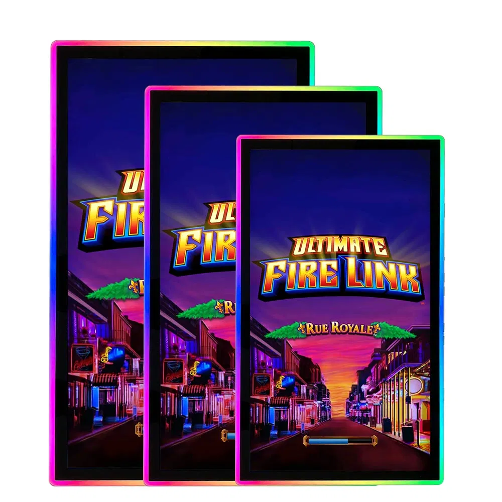 27 32 43 Inch 2K/4K IPS LCD Display Curved / Flat Touch Screen Fire Link Game Slot Machine Monitor