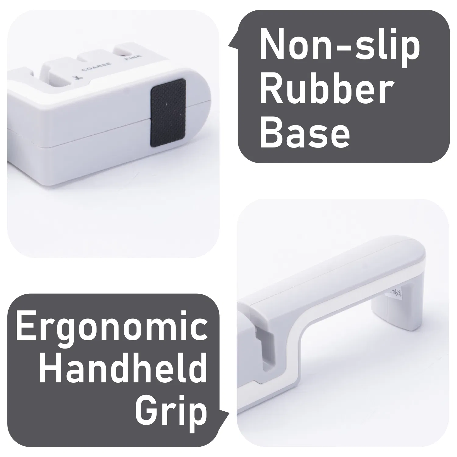 3 Stage Knife Sharpener Coarse Fine Scissor Non Slip Ergonomic Kitchen Tool