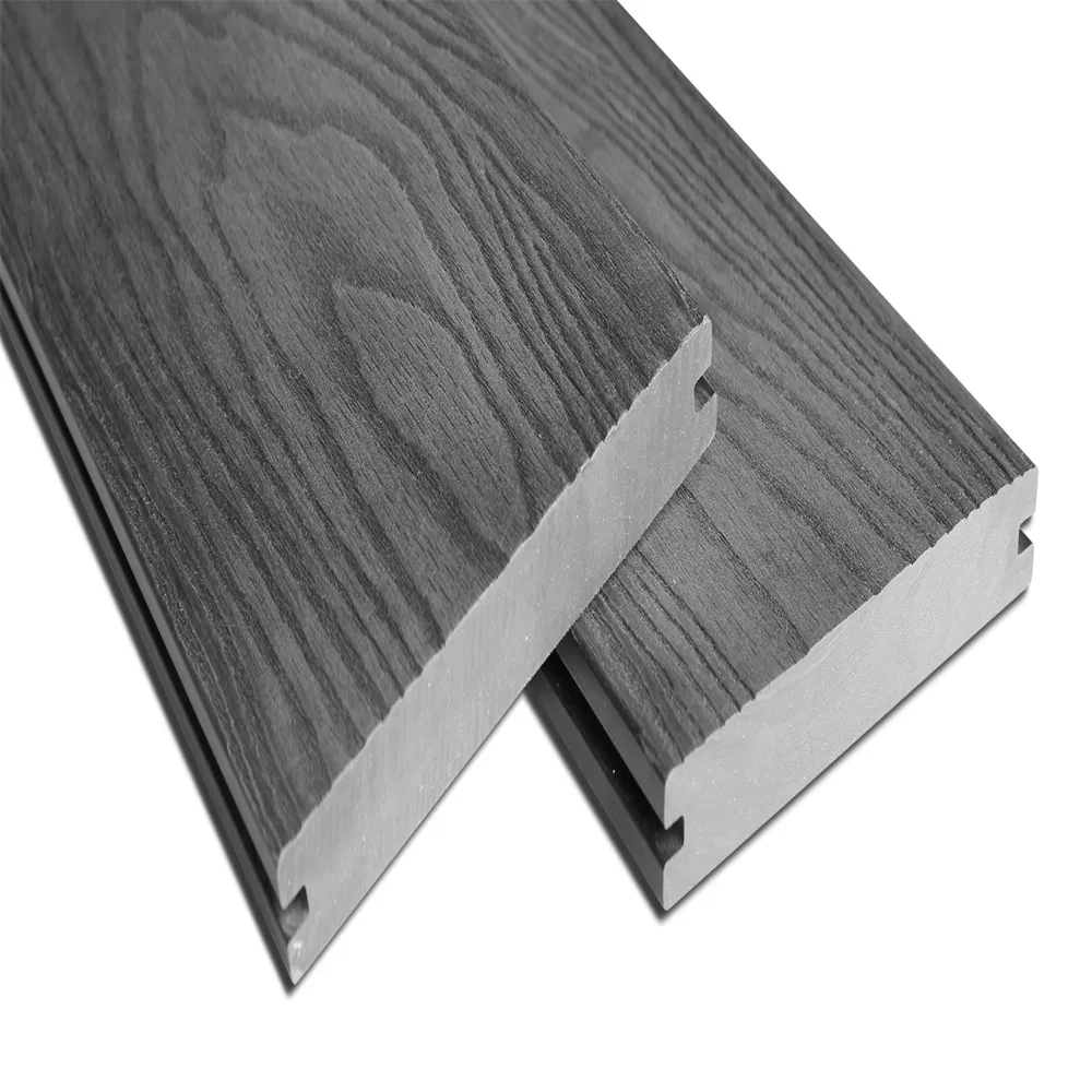 Sustainable Medoo Non-Slip Capped Overstock WPC Outdoor 3D Deep Embossed Composite Deck Tile Decking