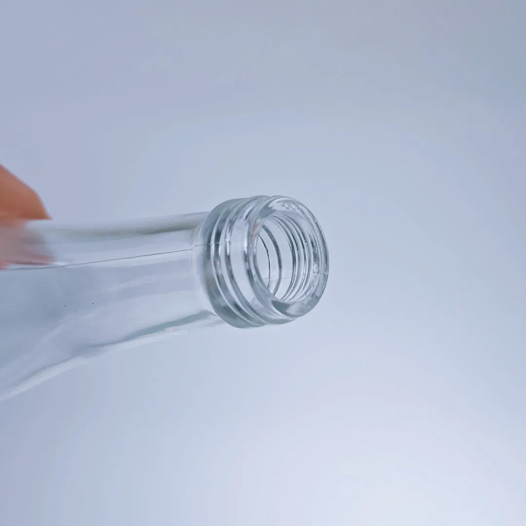 Wholesale 330m 500ml Drop Shape Mineral Glass Water Bottle Purified Glass Water Bottle with Aluminum Cap