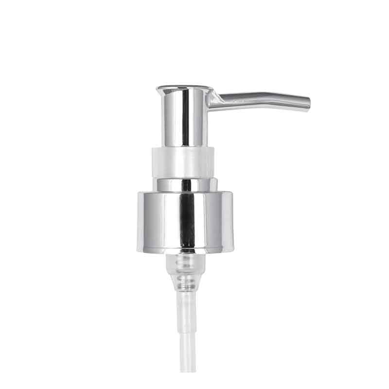 150ml 200ml 330ml Plastic Cosmetic Gold Silver Oil Lotion Pump Cap 24-410